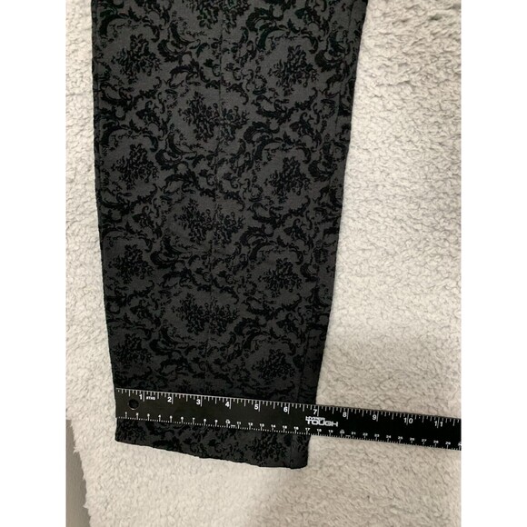 ONE5ONE XL Pull-on Elastic Waist Floral Black Legging Pants Velour CorpCore - Picture 8 of 9